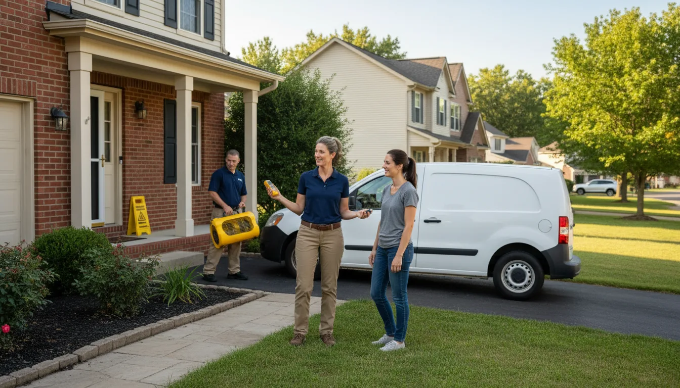 Residential water damage restoration in Moshannon, PA